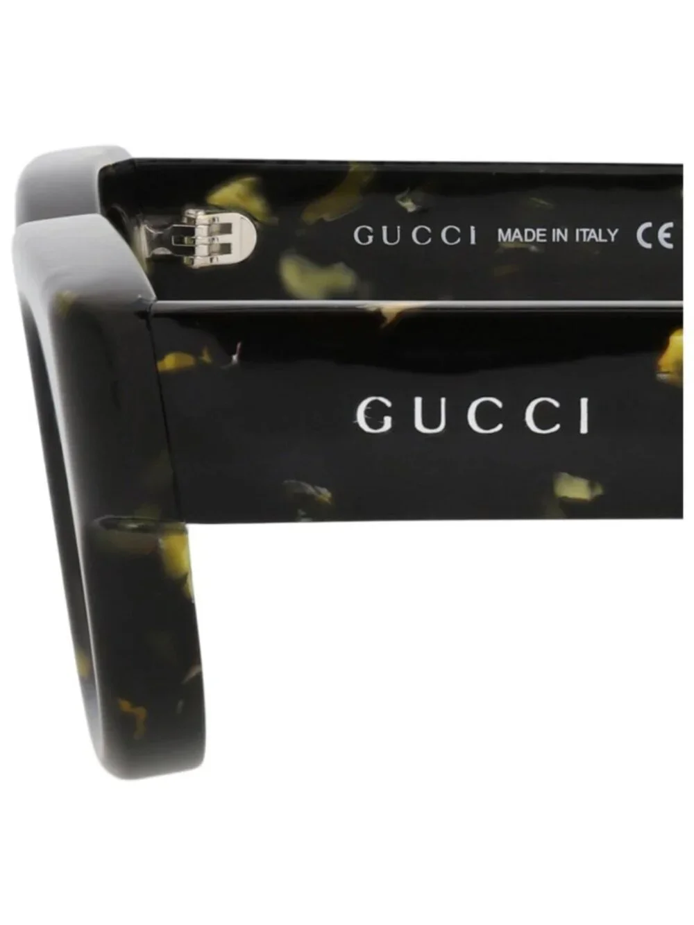 New Gucci Women's Sunglasses Square Rectangle Recycled Acetate Frame Mens Black